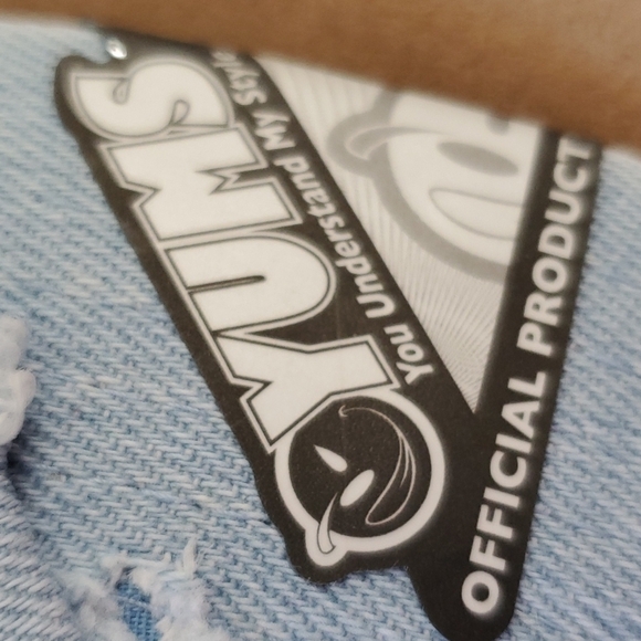 YUMS distressed lt blue denim baseball hat  Adjustable - Picture 2 of 11